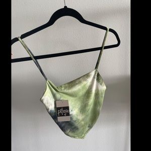 Tie Dye Crop Top with bow tie in back size S